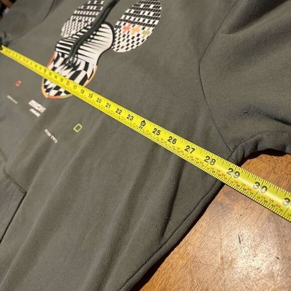 Mickey Mouse Hoodie Mens XXXL Disney Green Pullover Forever Young Forever 3X - Picture 6 of 7